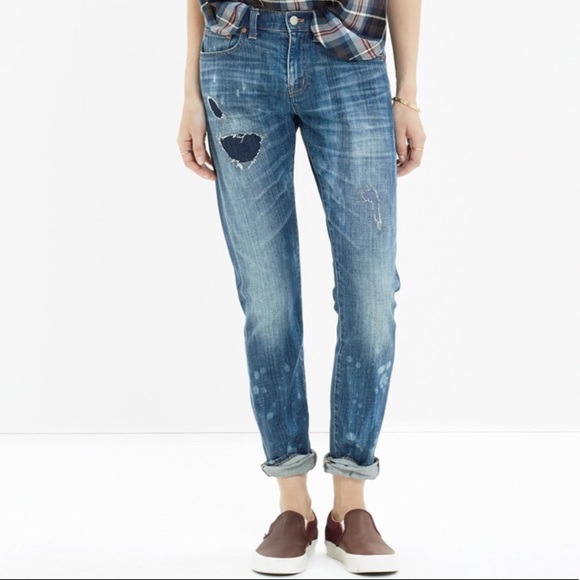 Madewell Denim - Madewell The Slim Boyjean Rip & Repair Edition